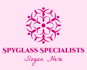 Pink Flower Spa logo design