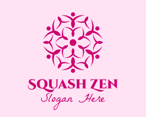 Pink Flower Spa logo design