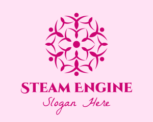 Pink Flower Spa logo design