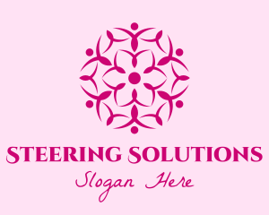 Pink Flower Spa logo design