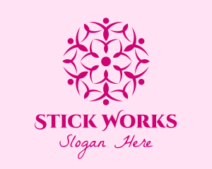 Pink Flower Spa logo design