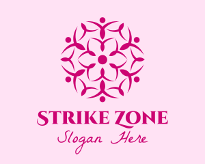 Pink Flower Spa logo design