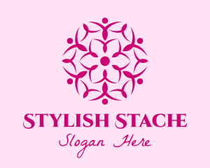 Pink Flower Spa logo design