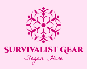 Pink Flower Spa logo design