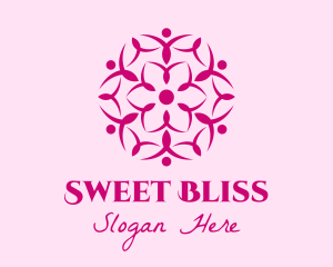 Pink Flower Spa logo design