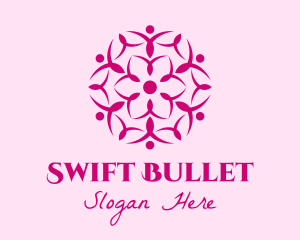 Pink Flower Spa logo design