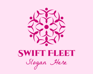 Pink Flower Spa logo design