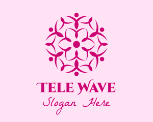 Pink Flower Spa logo design