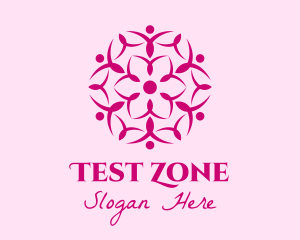 Pink Flower Spa logo design