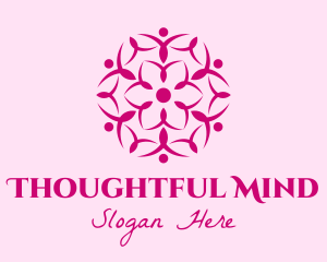 Pink Flower Spa logo design