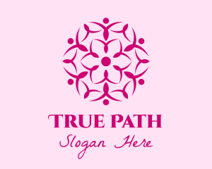 Pink Flower Spa logo design