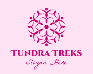 Pink Flower Spa logo design