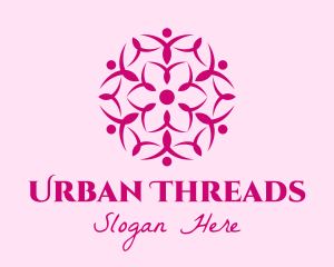 Pink Flower Spa logo design