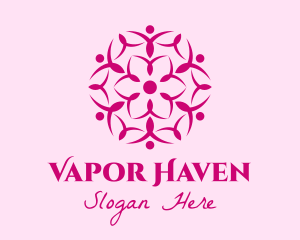 Pink Flower Spa logo design