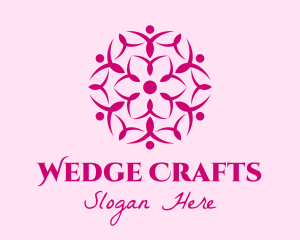 Pink Flower Spa logo design