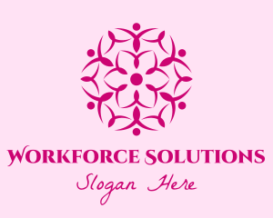 Pink Flower Spa logo design