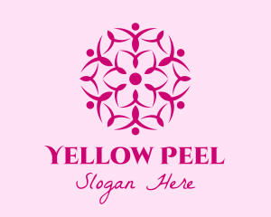 Pink Flower Spa logo design