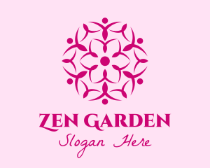 Pink Flower Spa logo design