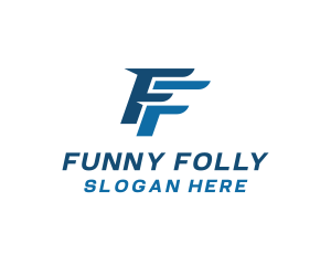 Blue Letter F & F Firm logo design