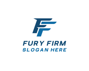 Blue Letter F & F Firm logo design