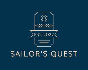 Hipster Ocean Sailor Badge logo design