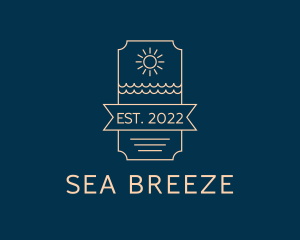 Hipster Ocean Sailor Badge logo