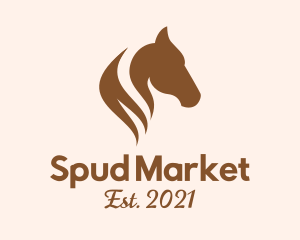 Stallion Horse Head logo design