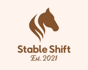 Stallion Horse Head logo design