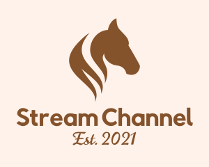 Stallion Horse Head logo design