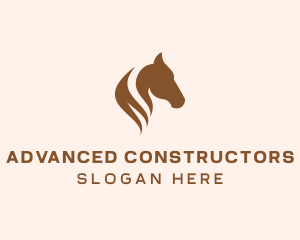 Stallion Horse Head logo design