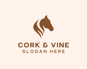 Stallion Horse Head logo design