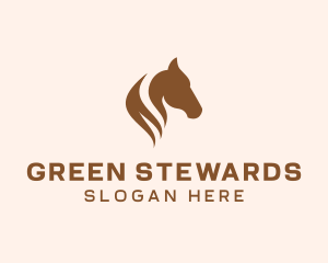 Stallion Horse Head logo design