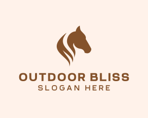 Stallion Horse Head logo design