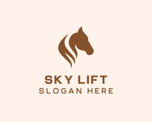 Stallion Horse Head logo design