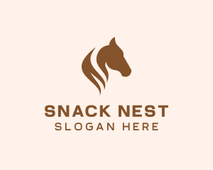 Stallion Horse Head logo design