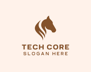 Stallion Horse Head logo design