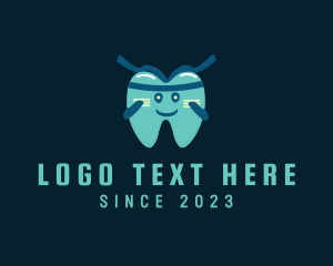 Ninja Tooth Cartoon logo