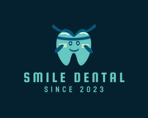 Ninja Tooth Cartoon logo design