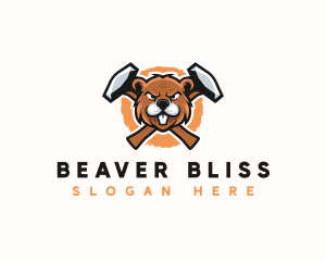 Beaver Construction Worker logo