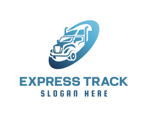 Express Delivery Trucking Trailer  logo design