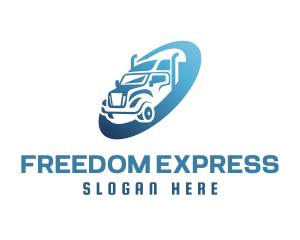 Express Delivery Trucking Trailer  logo design