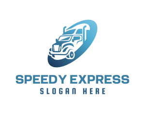 Express Delivery Trucking Trailer  logo design