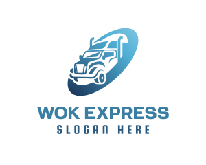 Express Delivery Trucking Trailer  logo design