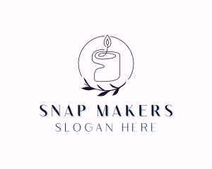 Candle Leaf Spa logo design