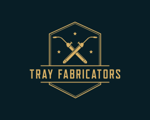 Hipster Welder Fabrication logo design