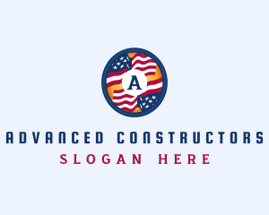 Veteran American Flag logo design