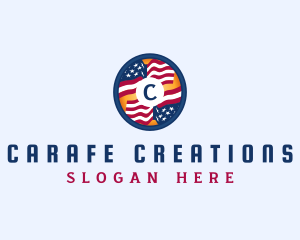 Veteran American Flag logo design