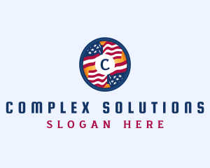 Veteran American Flag logo design