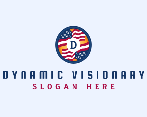 Veteran American Flag logo design