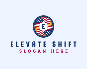 Veteran American Flag logo design